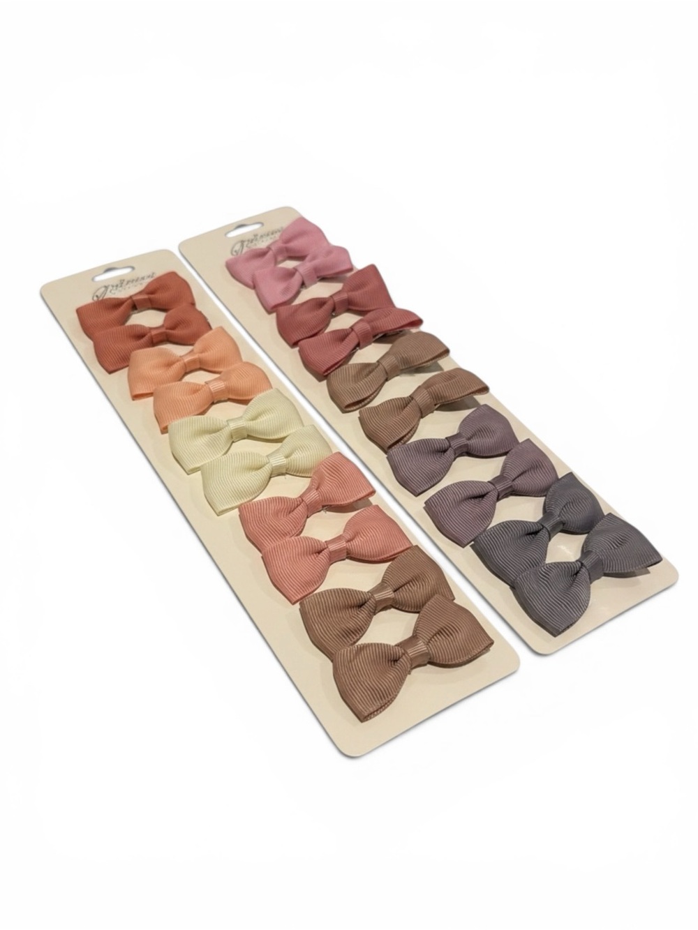 New Bundle of 20‎ Girls Grosgrain Bow 2” Hair Clips - Pastel Neutral Colors Warm